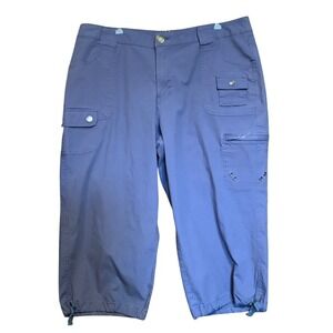 Fashion Bug Womens 18W Purple Cargo Shorts Bermuda Stretch Casual Outdoor Y2K